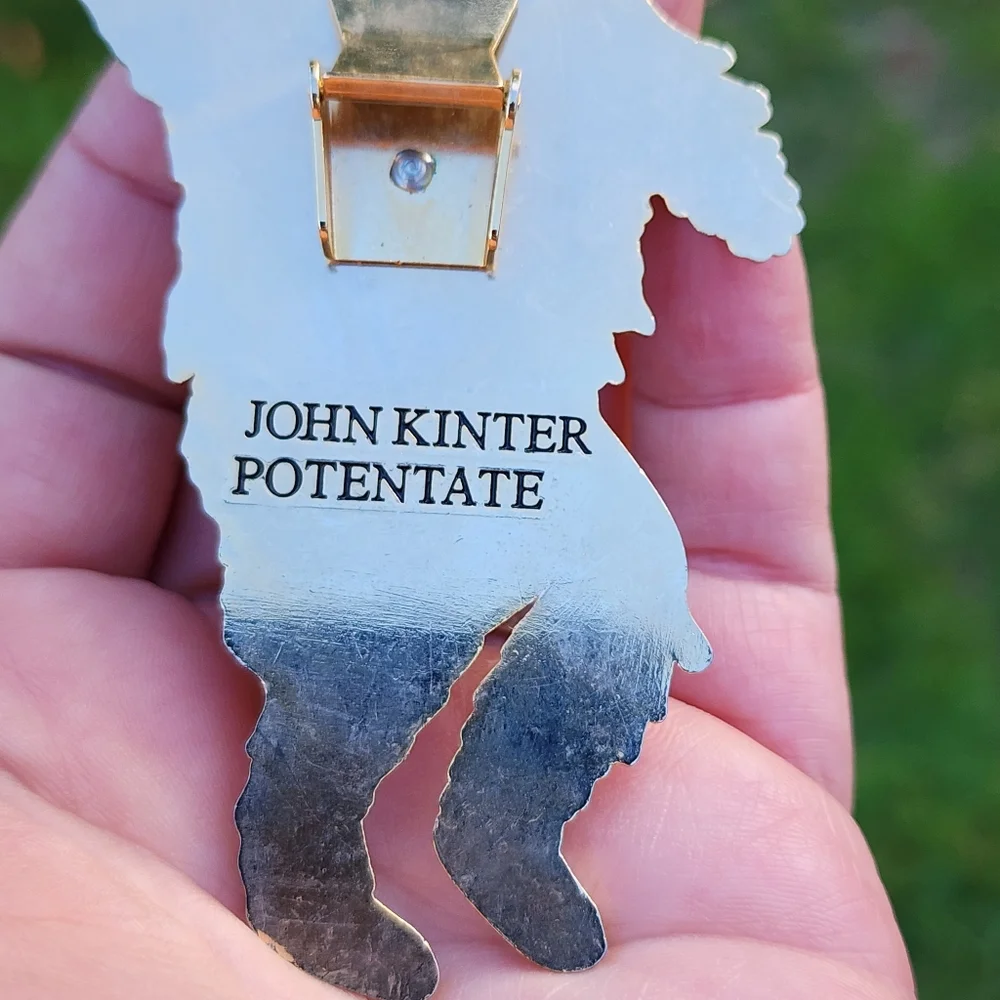 Figural bear Native American enamel Shriners bolo clip El Zaribah Phoenix AZ - Picture 5 of 9